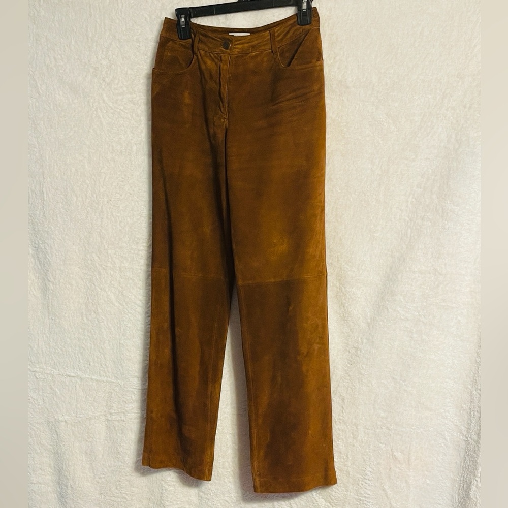 LOFT Rich Brown 100% Leather Pants